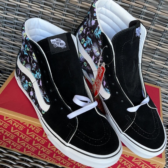 Vans Sk8-Hi Paradise Floral Black/True White MENS - Picture 7 of 16